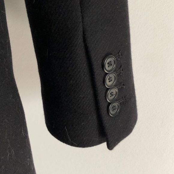 ZARA black wool over coat car length single button - Picture 7 of 10